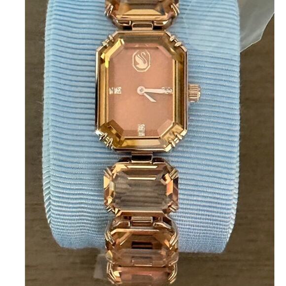 Swarovski Millenia Bracelet Watch Champagne Gold Octagon Crystals Swiss Quartz main image 7